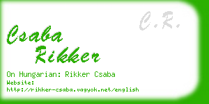csaba rikker business card
